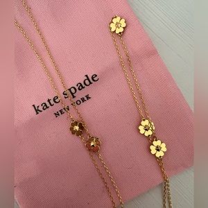 NEVER WORN Kate Spade long gold necklace